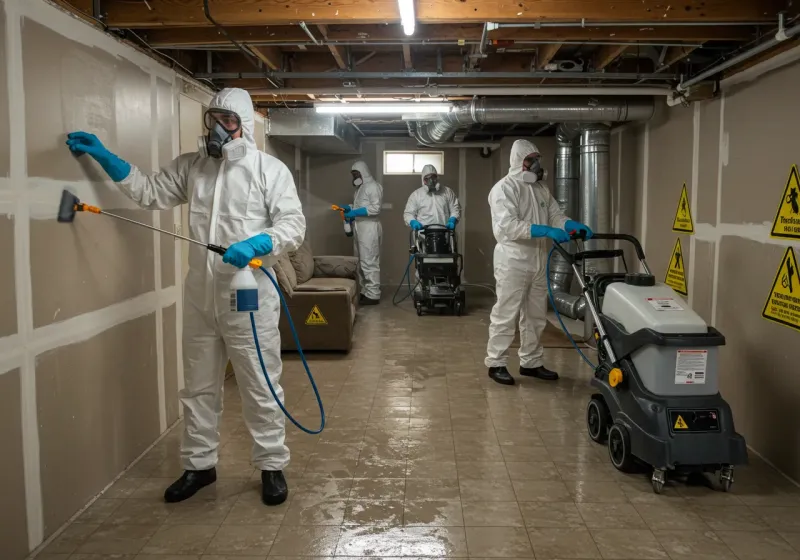 Basement Moisture Removal and Structural Drying process in Winston, FL